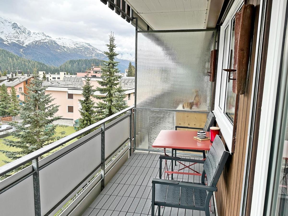 Ferienwohnung 45m2 Alpenschick mit Ausblick - Pool - 2P. - E405 St. Moritz Exterior foto